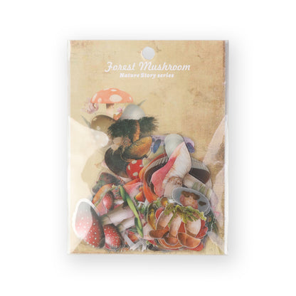 Forest Mushroom Stickers - 60 Pcs