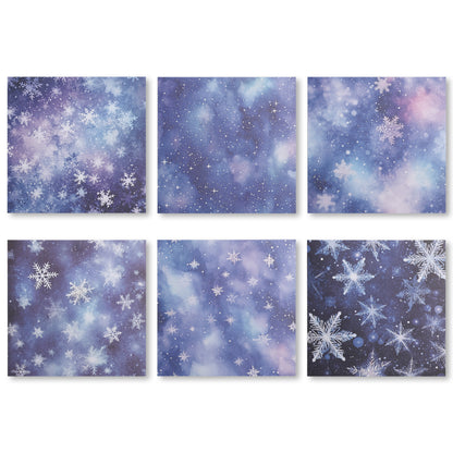 Christmas Frozen Scrapbook Paper - 12 Sheets