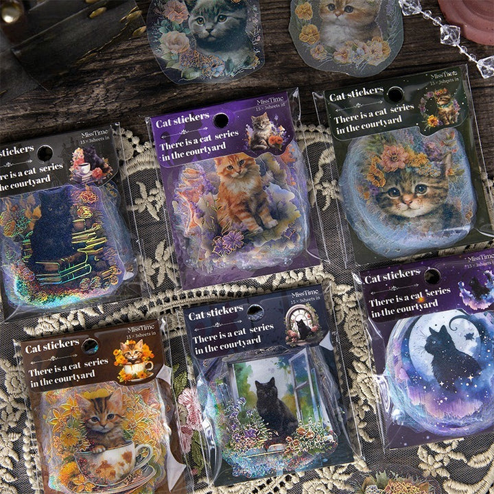 Glittering Cat Stickers