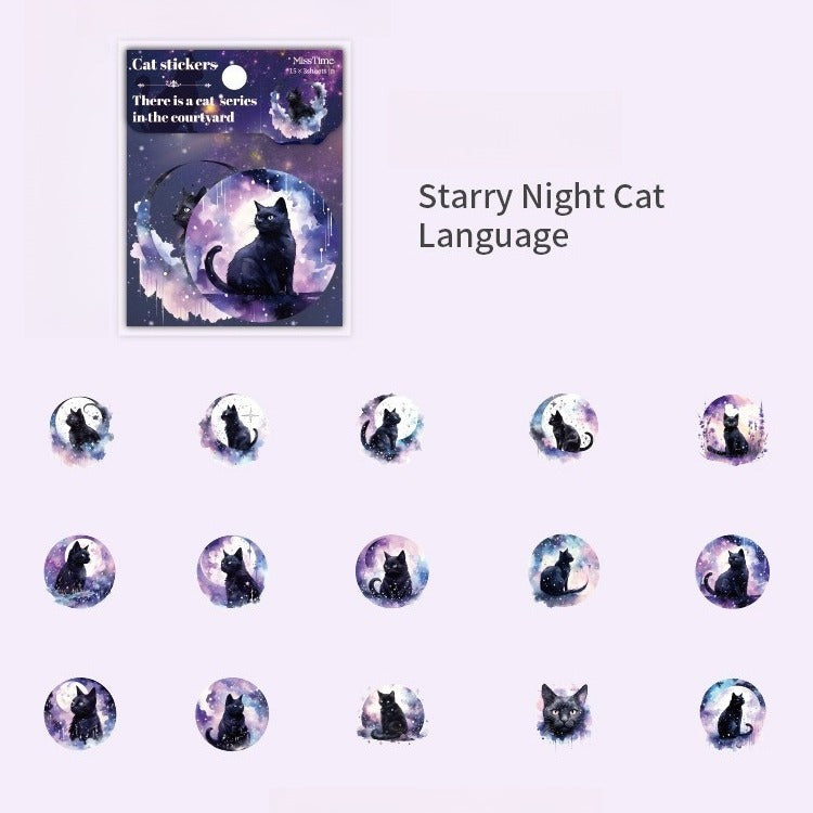 Glittering Cat Stickers
