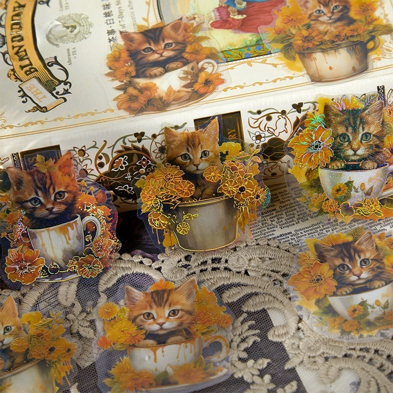 Glittering Cat Stickers