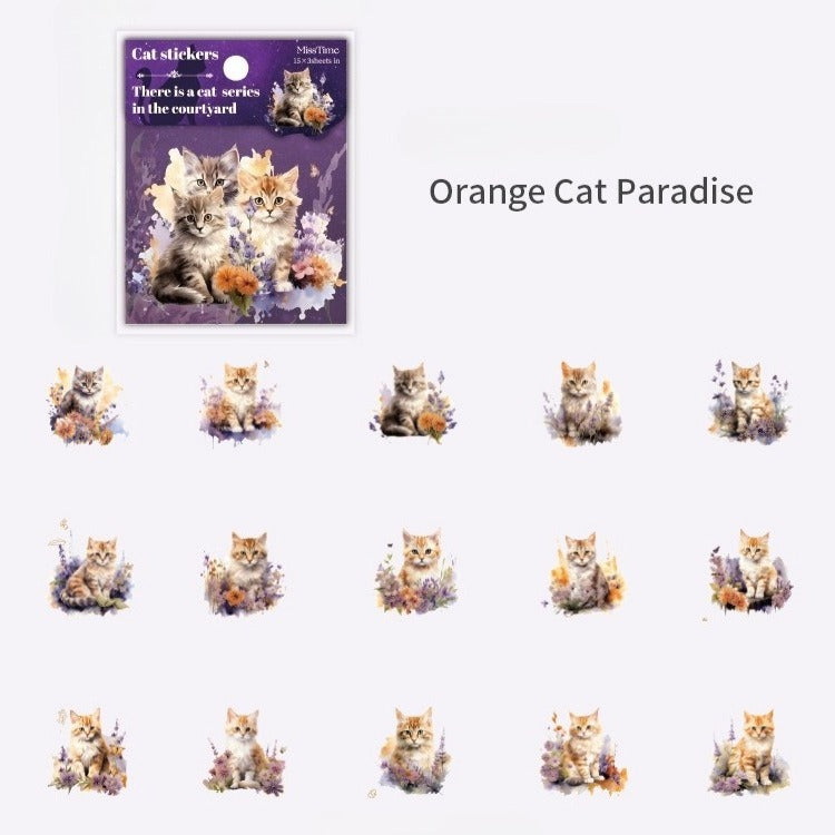 Glittering Cat Stickers