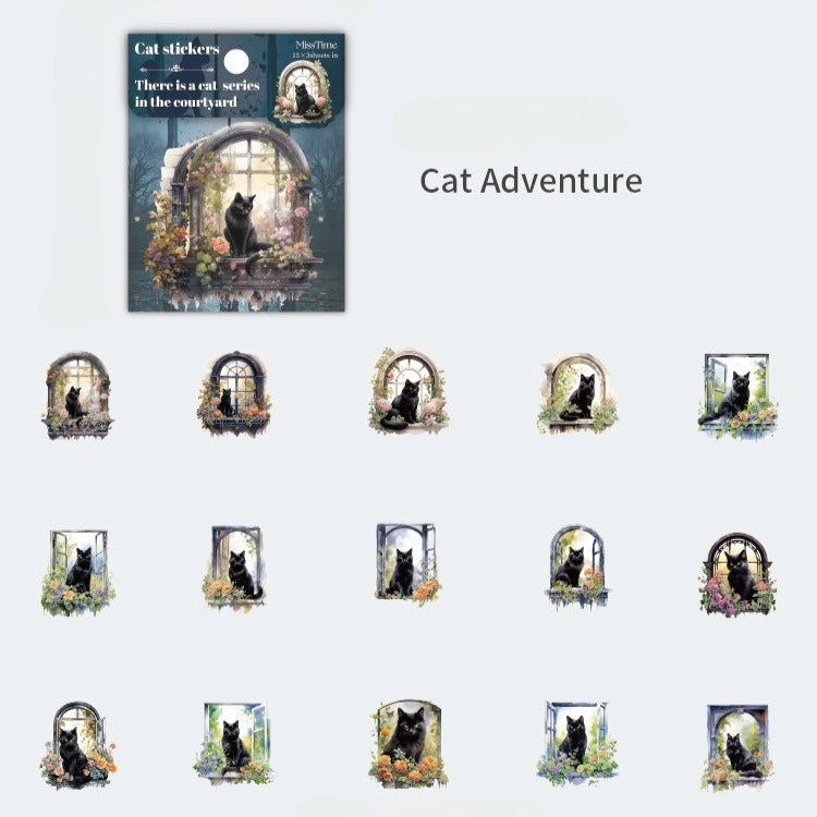 Glittering Cat Stickers