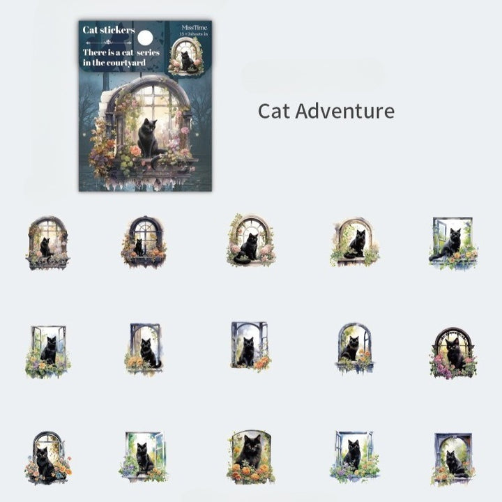 Glittering Cat Stickers