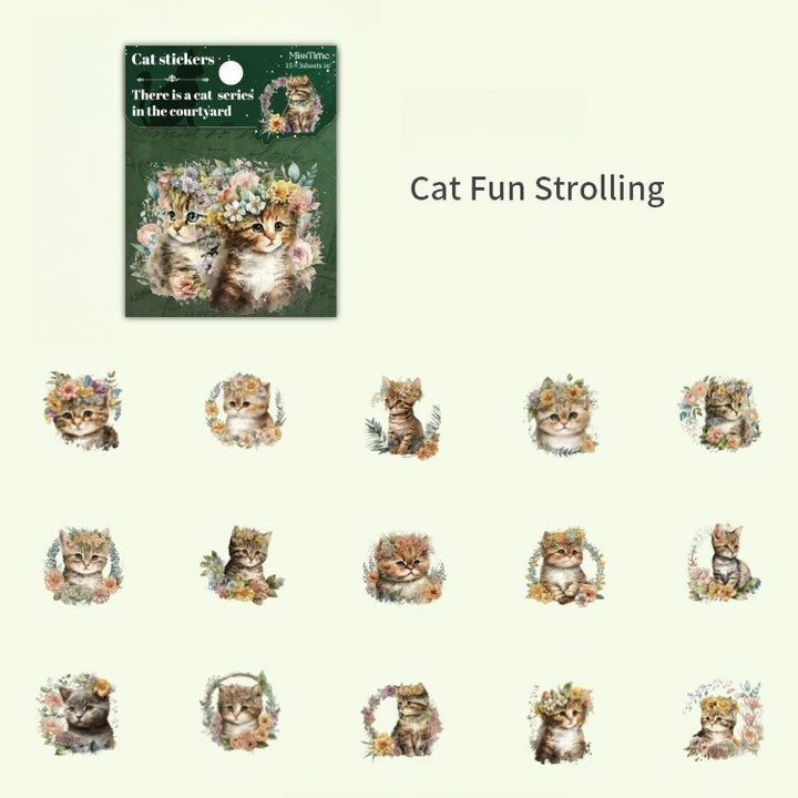 Glittering Cat Stickers