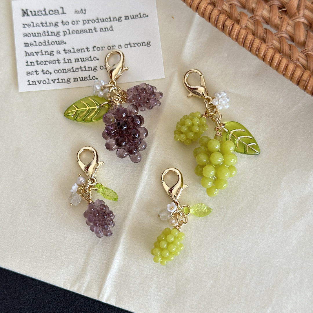 Grape Lobster Clasp Keychain