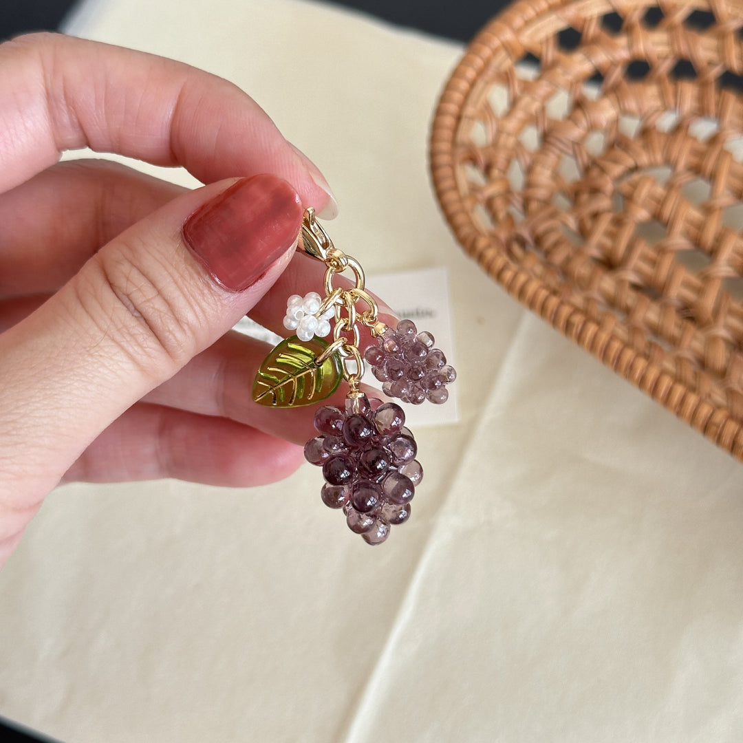 Grape Lobster Clasp Keychain