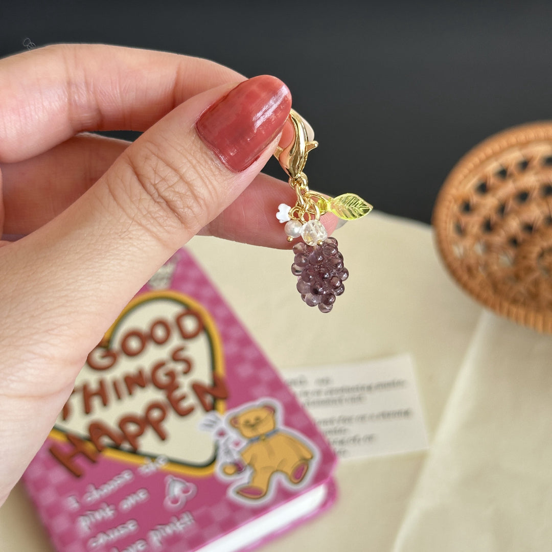 Grape Lobster Clasp Keychain