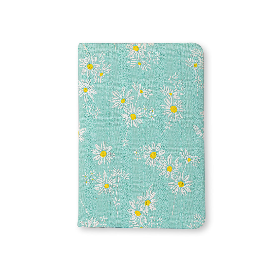 Green Daisy Lined & Blank Notebook - A6