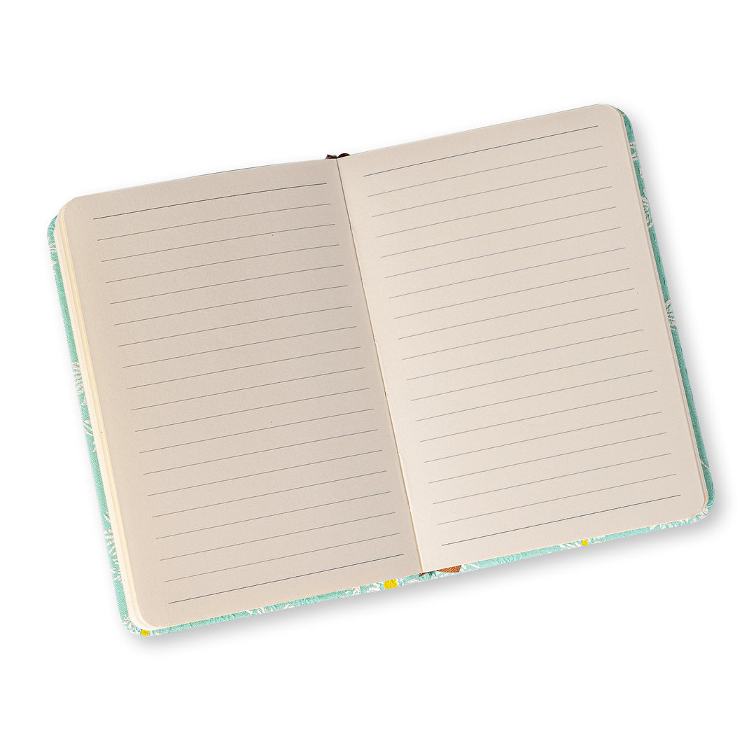 Green Daisy Lined & Blank Notebook - A6