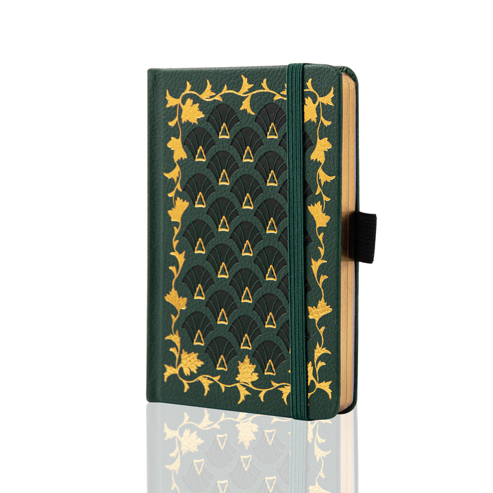 A6 Green Field Dot Grid Notebook