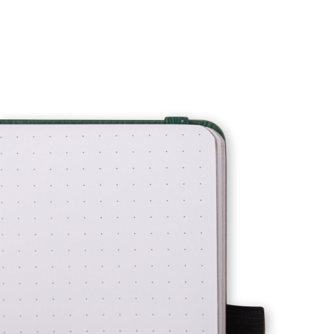 A6 Green Field Dot Grid Notebook