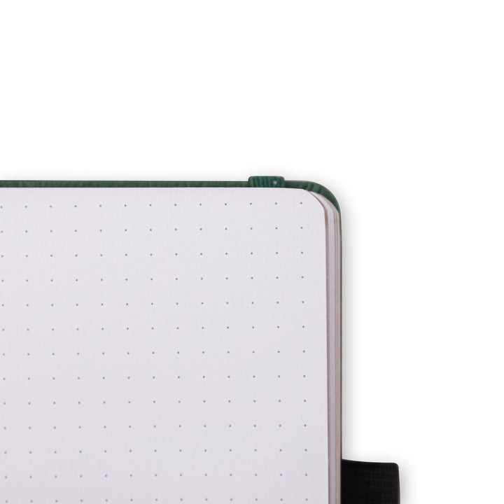 A6 Green Field Dot Grid Notebook