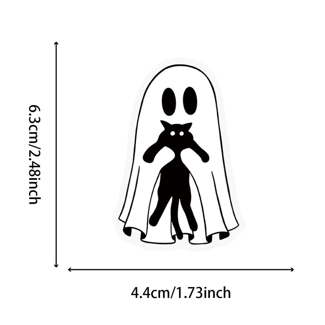 Halloween Black Cat Stickers - 50 Pcs