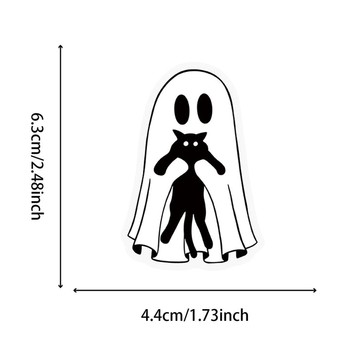Halloween Black Cat Stickers - 50 Pcs