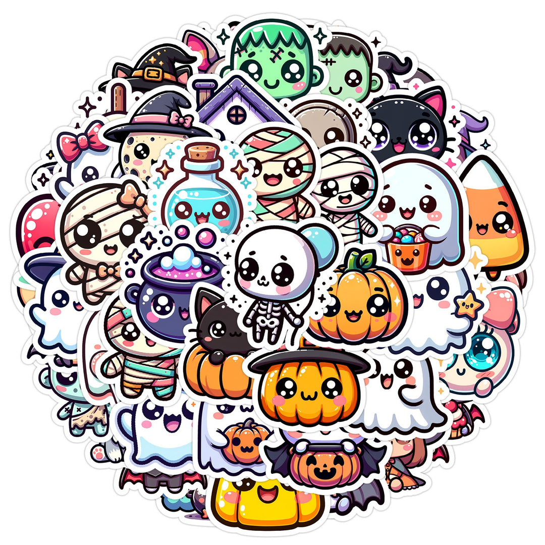 Halloween Cute Stickers - 50 Pcs