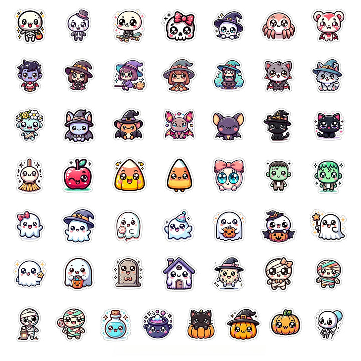 Halloween Cute Stickers - 50 Pcs