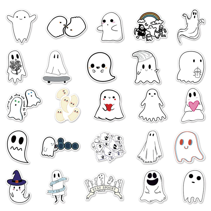 Halloween Ghost Stickers - 50 Pcs