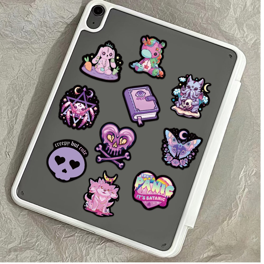 Halloween Gothic Magic Stickers - 56 Pcs