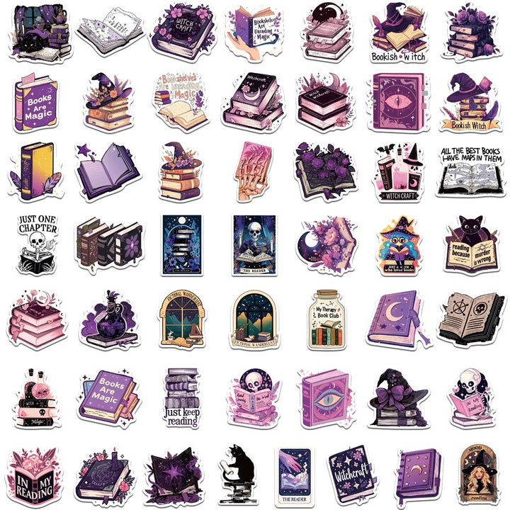 Halloween Magic Bookish Witch Ⅰ Stickers - 50 Pcs