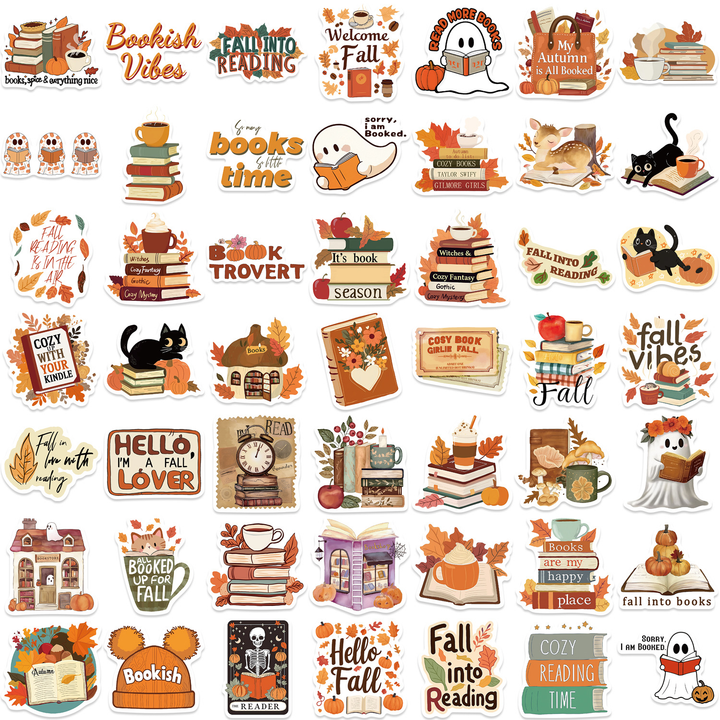 Halloween Magic Bookish Witch Ⅲ Stickers - 50 Pcs