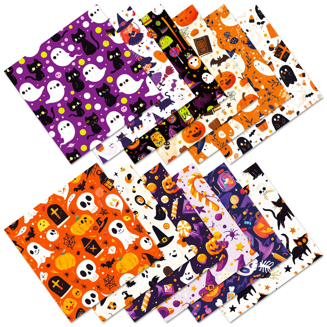Halloween Ⅰ Scrapbook Paper - 12 Sheets