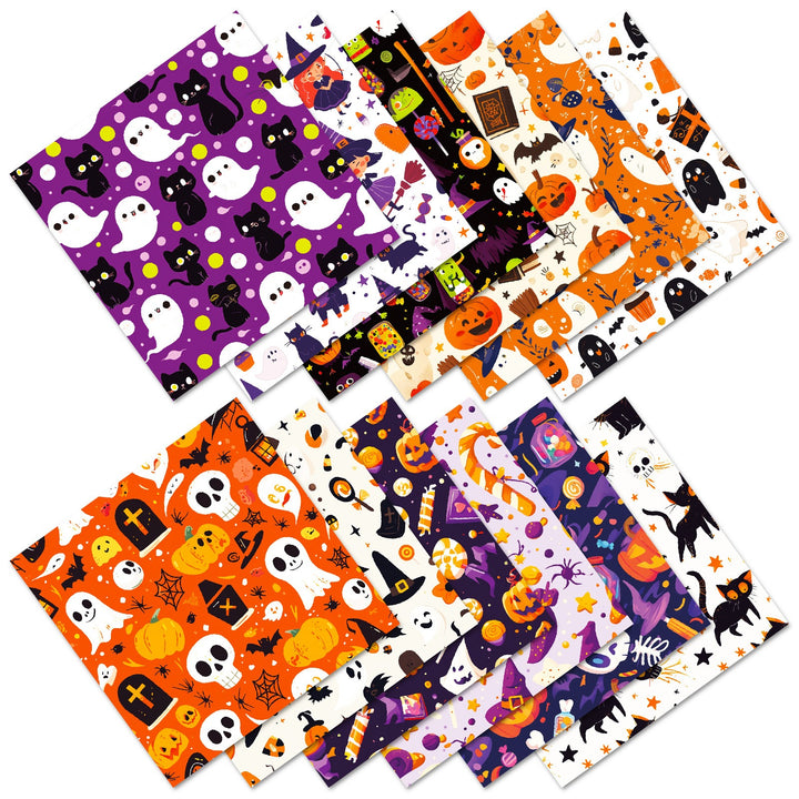 Halloween Ⅰ Scrapbook Paper - 12 Sheets