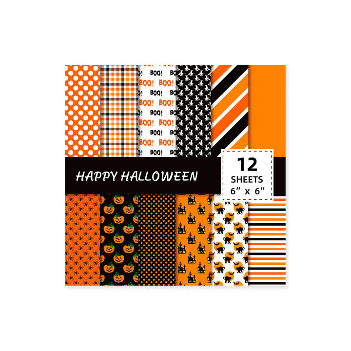Halloween Ⅳ Scrapbook Paper - 12 Sheets