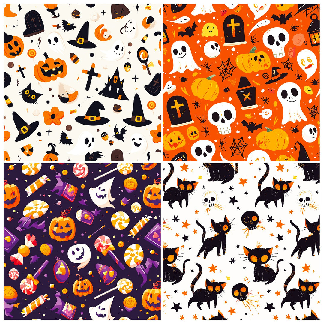 Halloween Ⅰ Scrapbook Paper - 12 Sheets