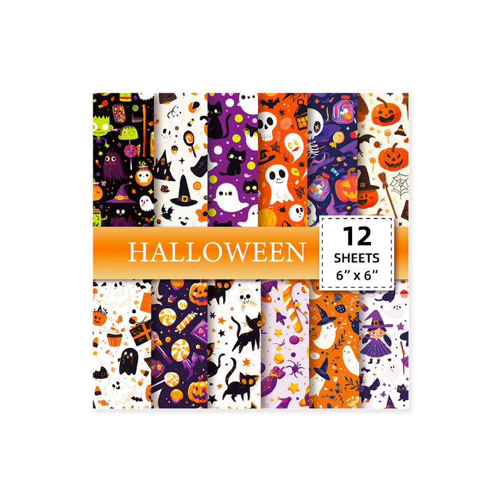 Halloween Ⅰ Scrapbook Paper - 12 Sheets