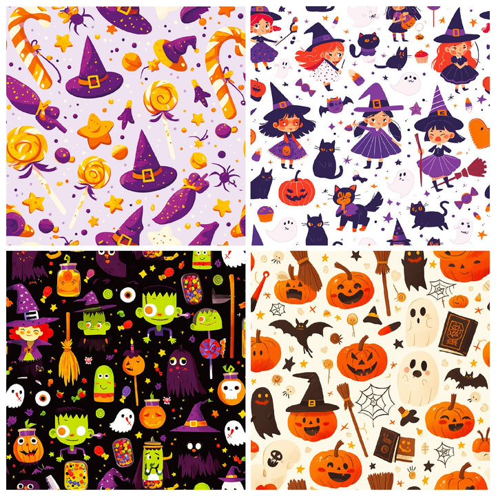 Halloween Ⅰ Scrapbook Paper - 12 Sheets