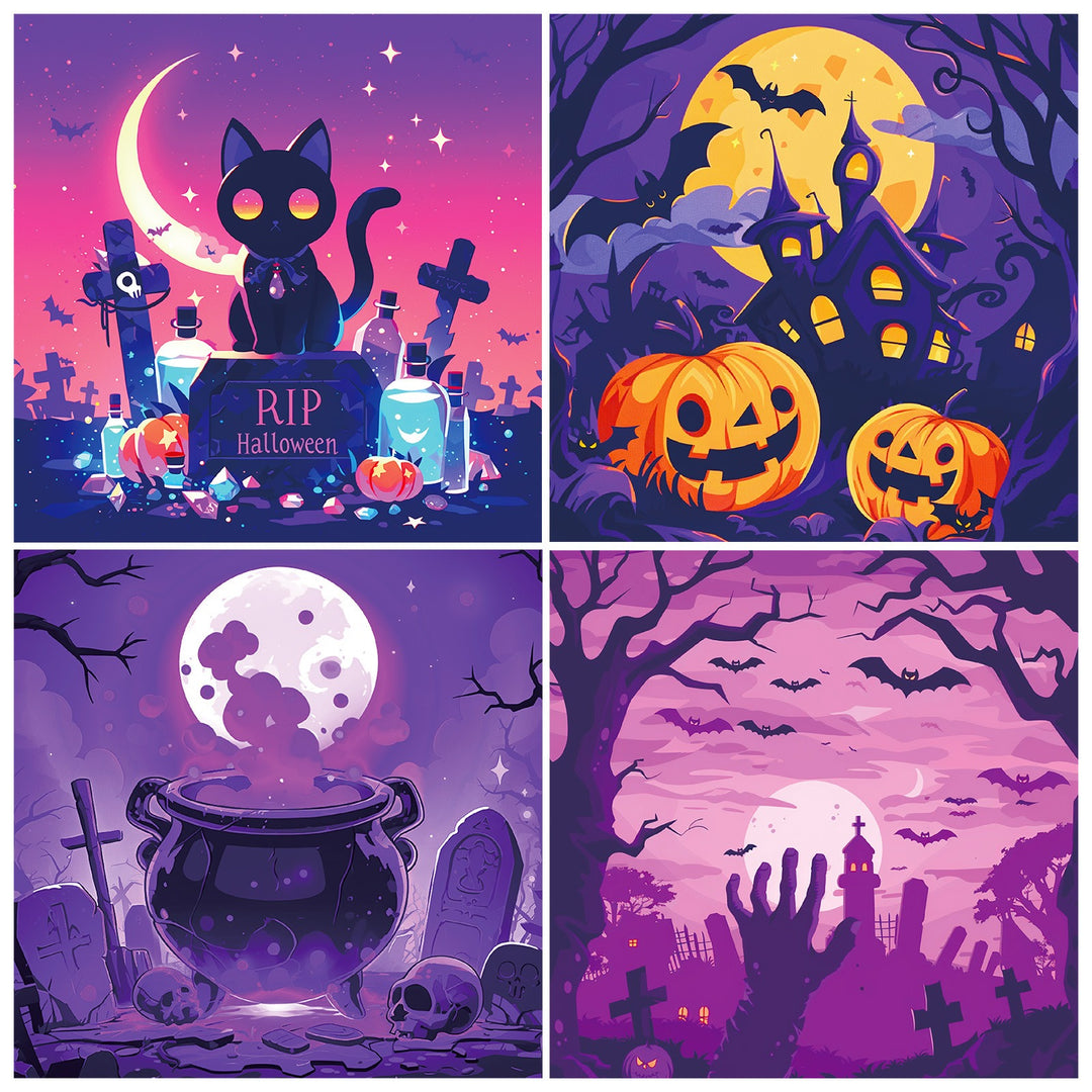 Halloween Ⅱ Scrapbook Paper - 12 Sheets