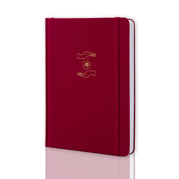 Hand & Flower Dot Grid Notebook - A5