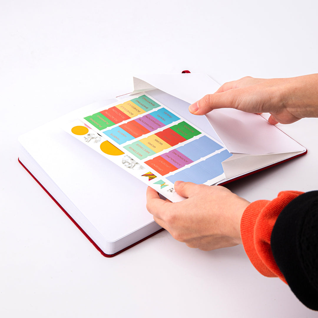 Hand & Flower Dot Grid Notebook - A5