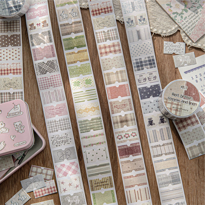 Handmade Fabric Tags Washi Tape