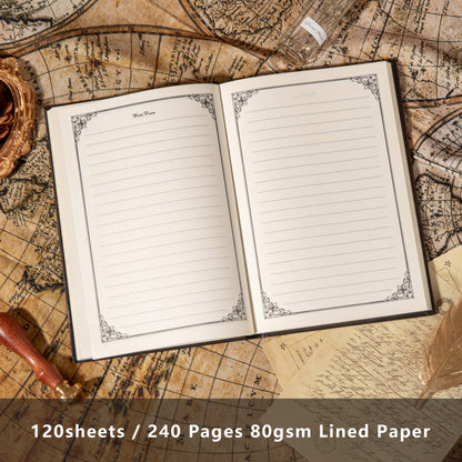 Hardcover Magic Notebook - A5 - Lined - Brown