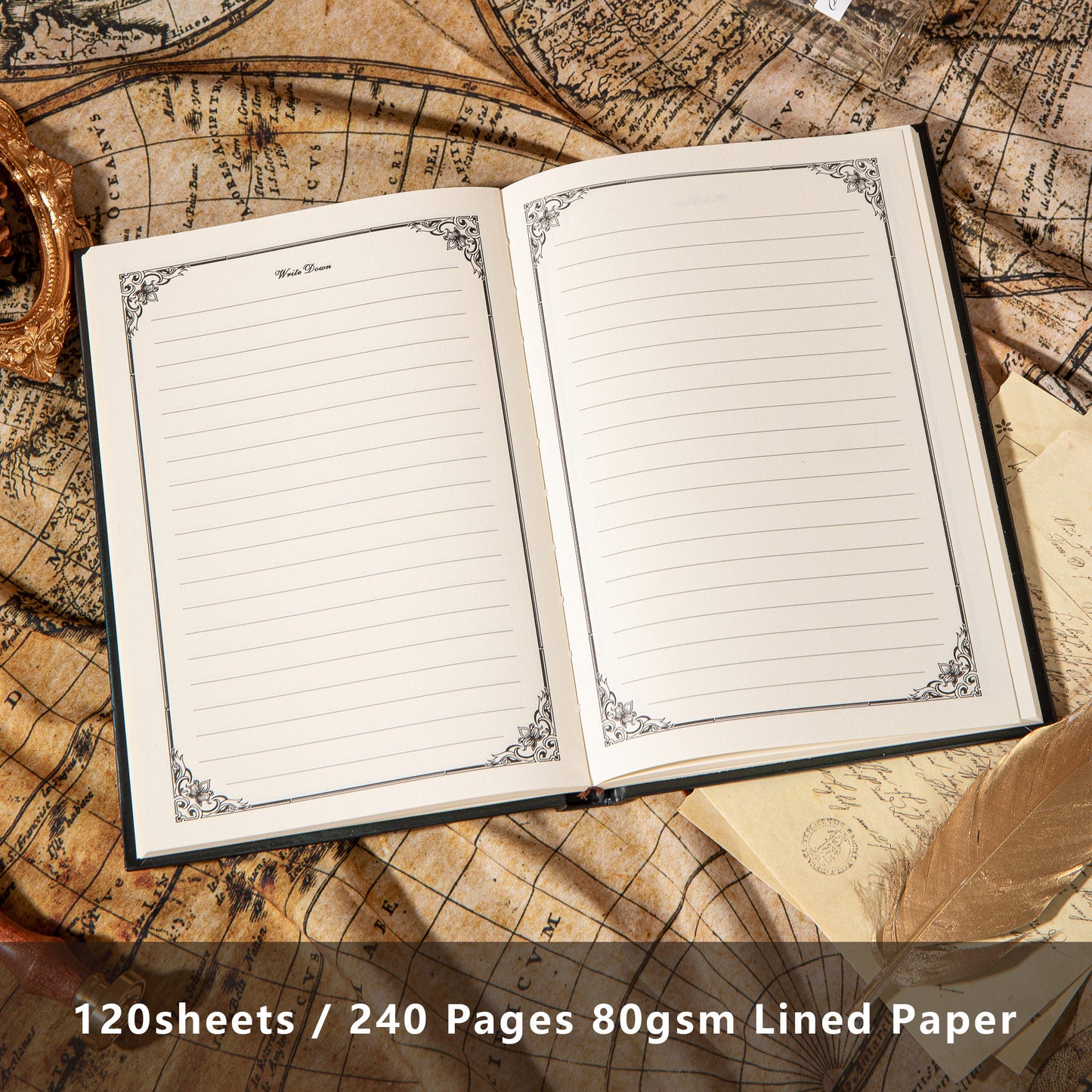 Hardcover Magic Notebook - A5 - Lined - Green