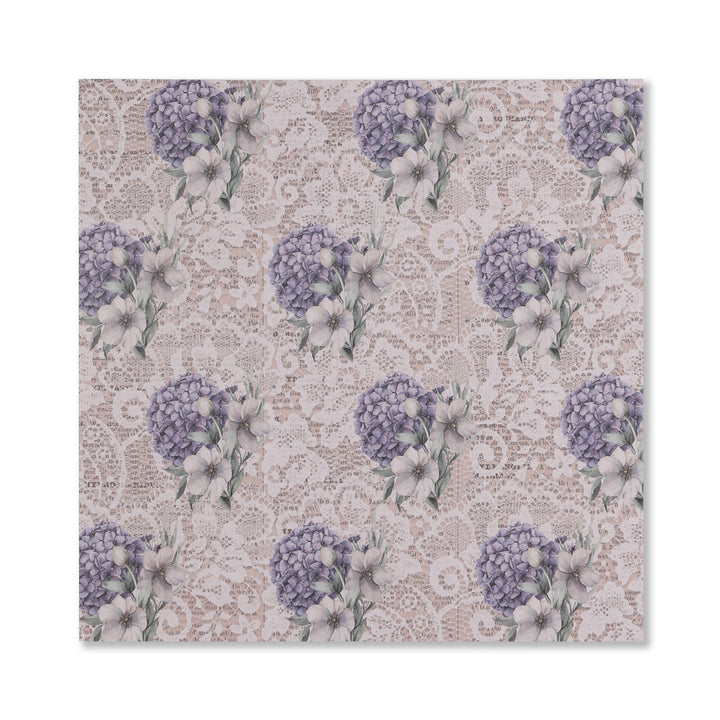 Hydrangea Scrapbook Paper - 12 Sheets
