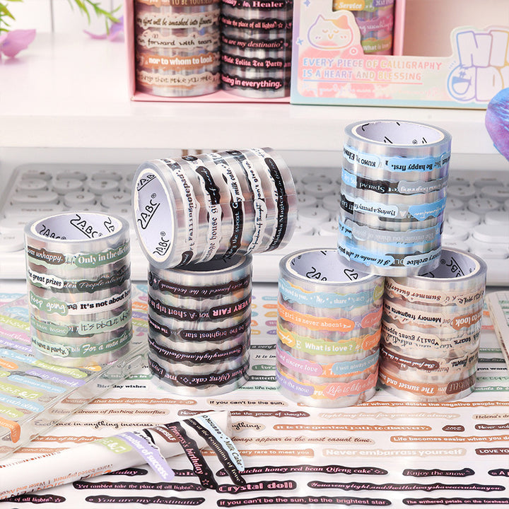 Inspirational Word Quote Die-cut Tape - Set of 6