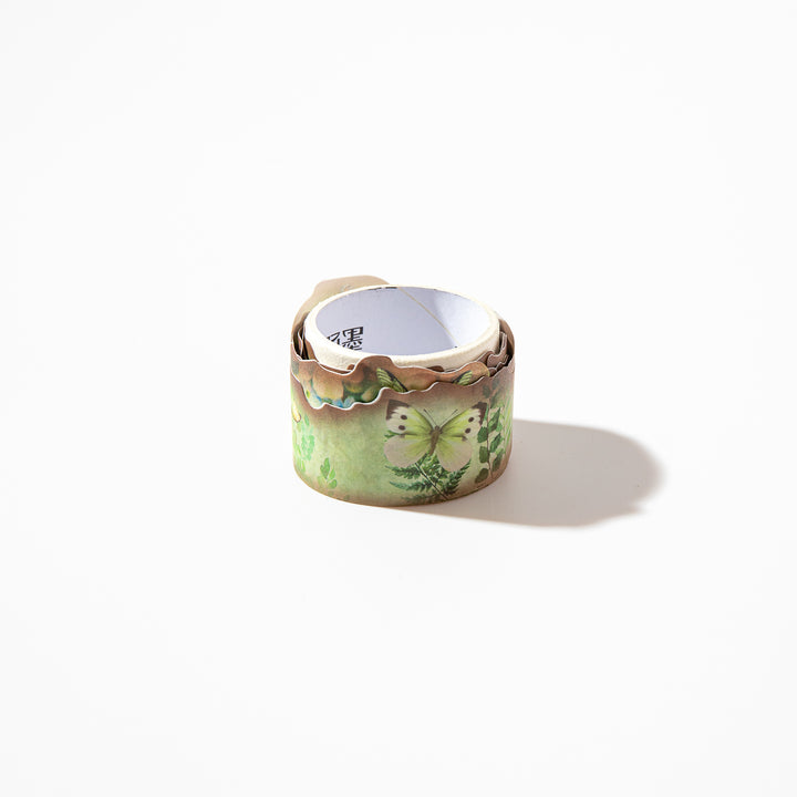 Irregular Edge Butterfly Washi Tape - Green