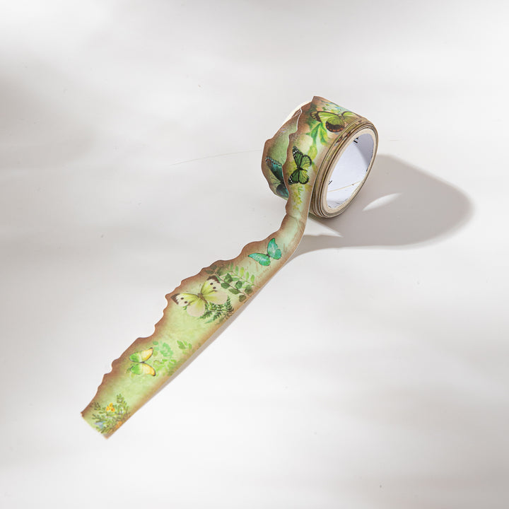 Irregular Edge Butterfly Washi Tape - Green