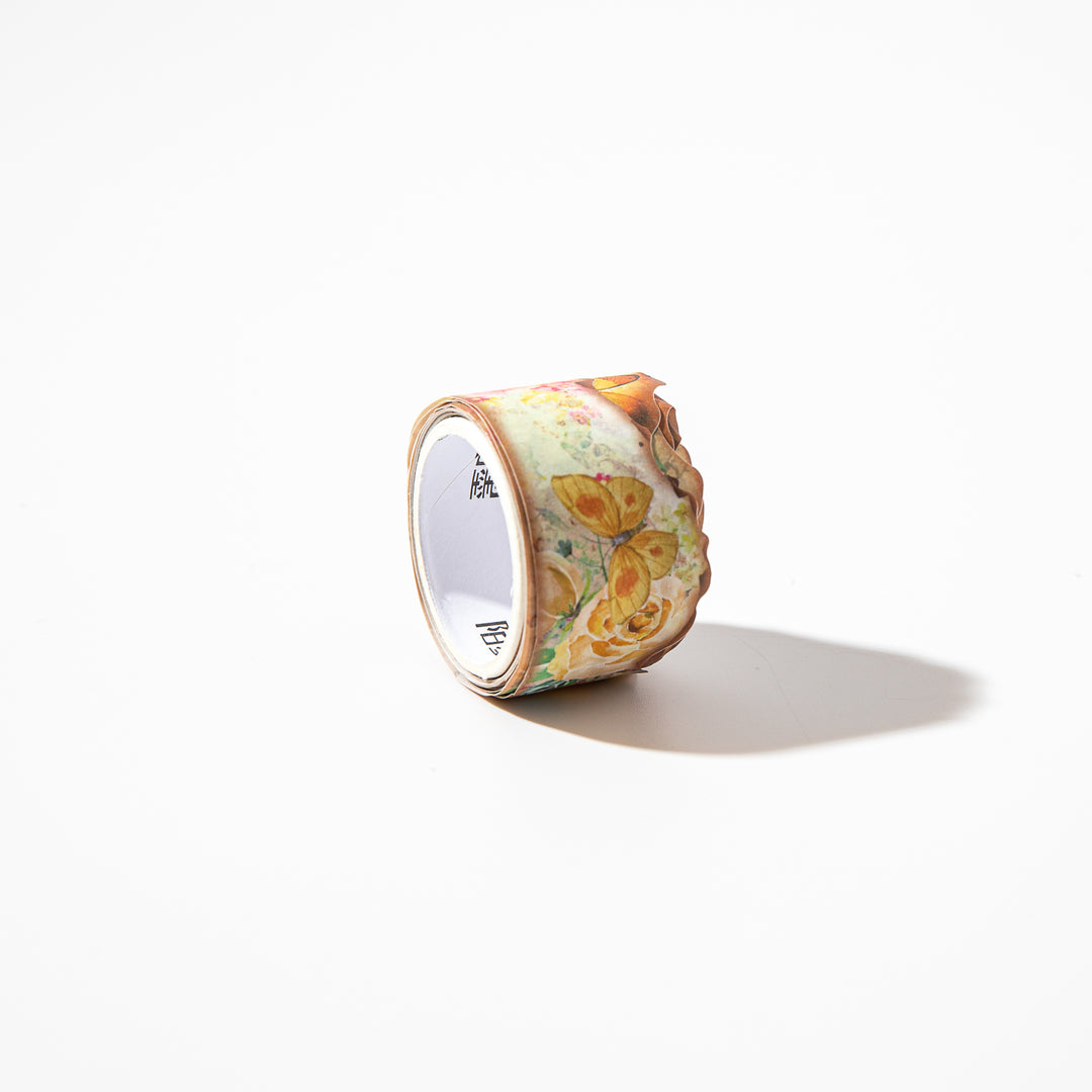 Irregular Edge Butterfly Washi Tape - Yellow
