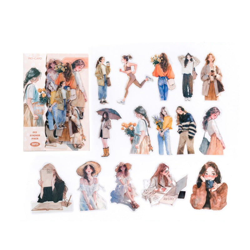 Joyful Moments Stickers - Flowers Stalk - 30 Pcs