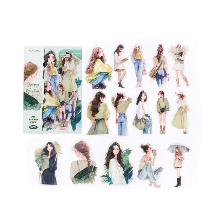 Joyful Moments Stickers - Spring Mountain - 30 Pcs