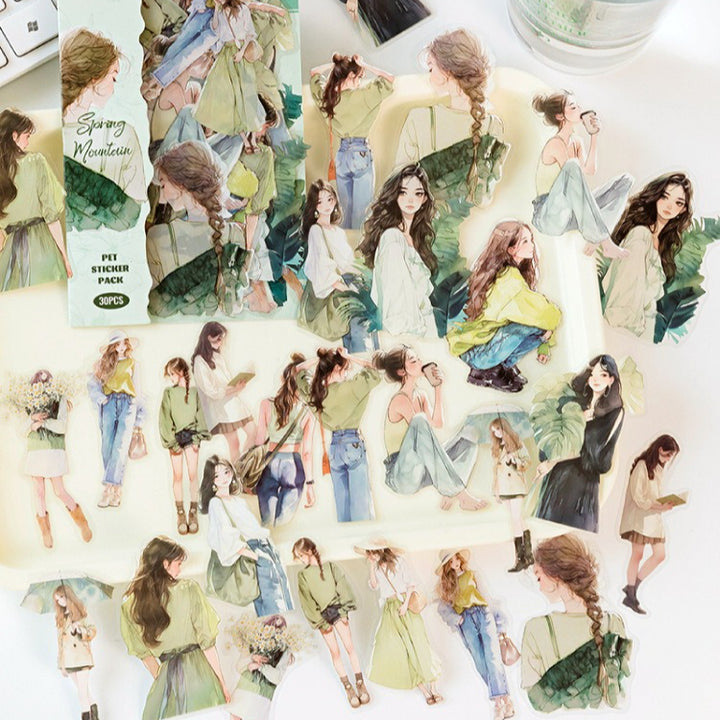 Joyful Moments Stickers - Spring Mountain - 30 Pcs