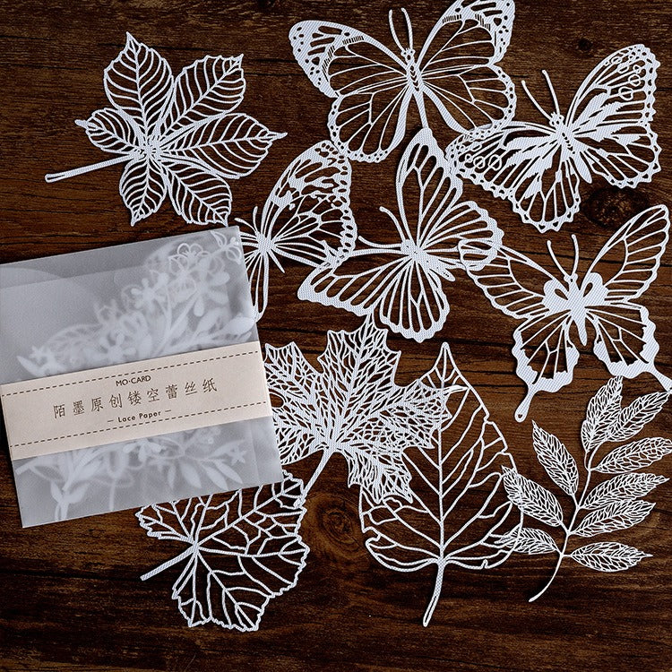 Lace Cut-out Scrapbook Paper - 80 Sheets