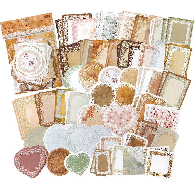Lace Trim Tags Scrapbook Paper - 100 Pcs