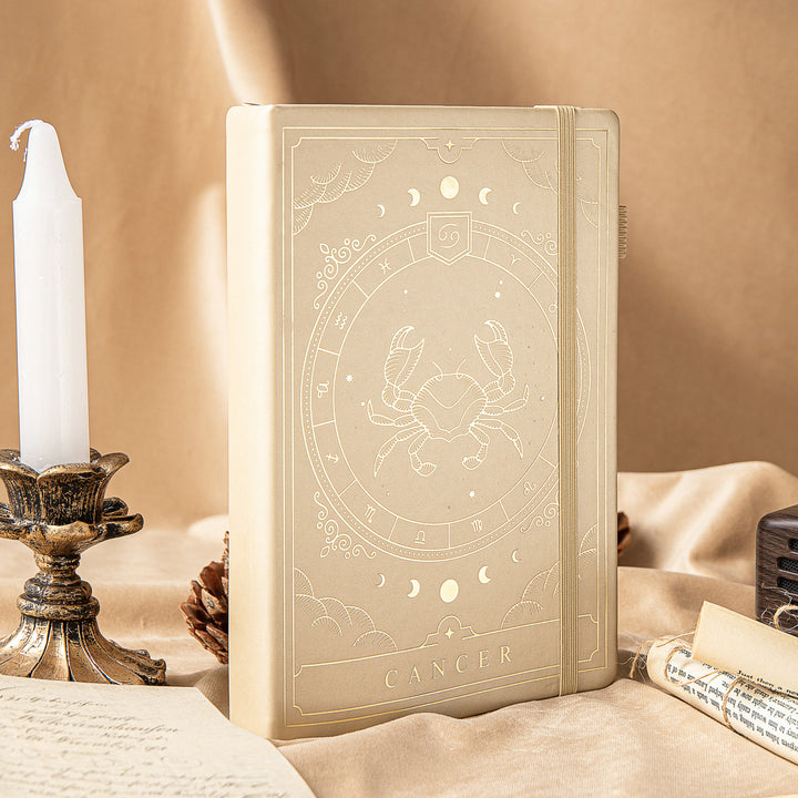 Leather Zodiac Constellation Bullet Journal - A5 - Dotted - Cancer