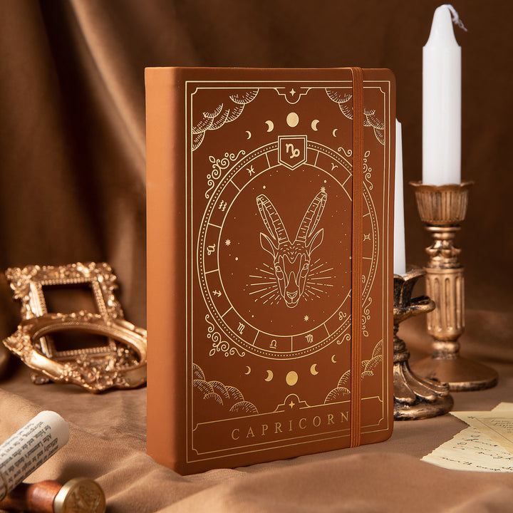 Leather Zodiac Constellation Bullet Journal - A5 - Dotted - Capricorn