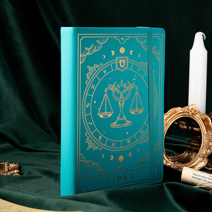 Leather Zodiac Constellation Bullet Journal - A5 - Dotted - Libra